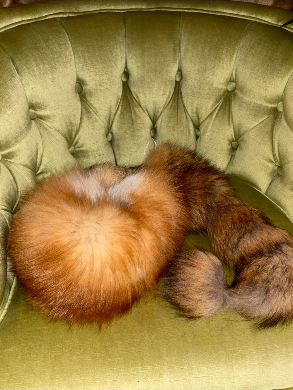 Women Fox Fur Trapper Hat Winter Natural Fur Hat with Tail - Picture 11 of 11